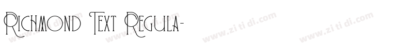 Richmond Text Regula字体转换